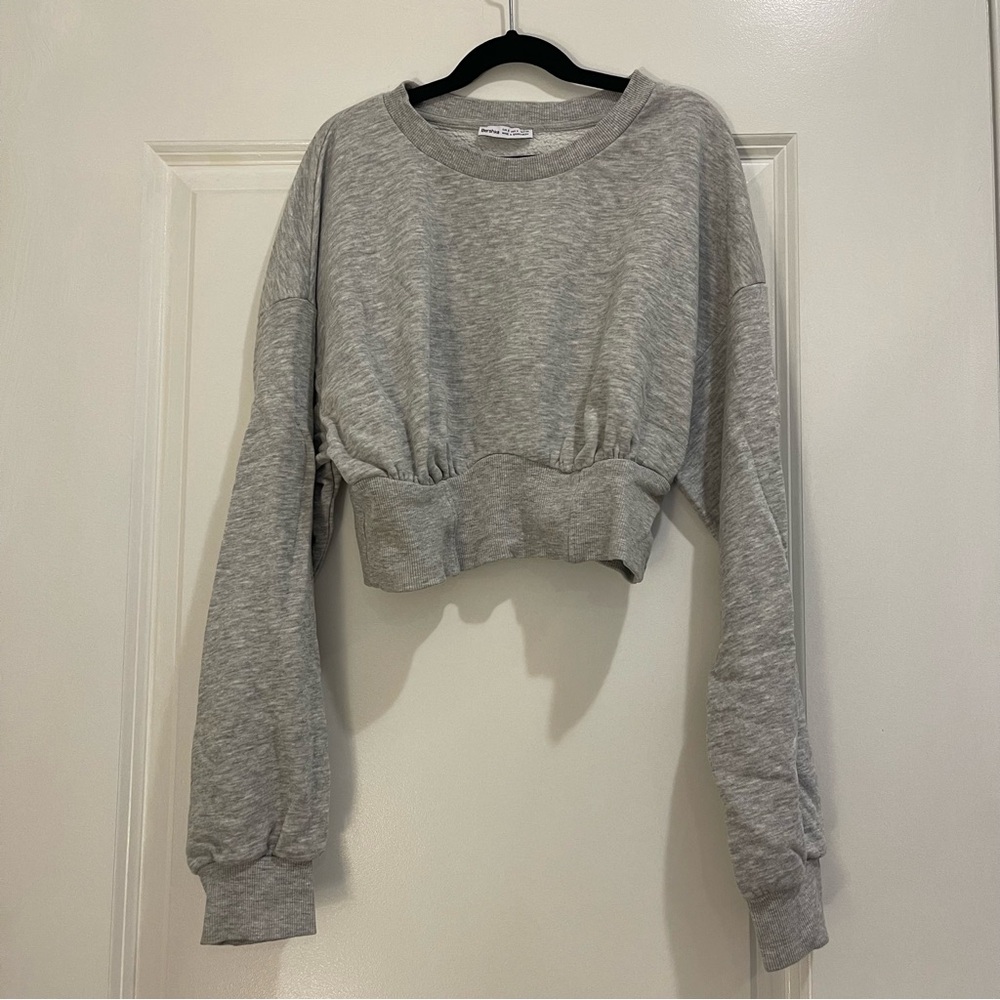 SIZE S | Women’s Cropped Gray Sweater/Sweatshirt